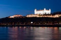 Bratislava castle at night