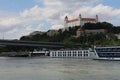 Bratislava castle over Danube river in Bratislava Royalty Free Stock Photo