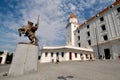 Bratislava Castle and the statue of King Svatopluck in front