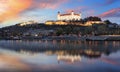 Bratislavský hrad pri západe slnka, Slovensko