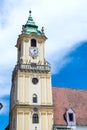 Bratislava city - view of Old Town Hall from Main Square Royalty Free Stock Photo