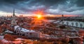 Bratislava Cityscape at Sunrise Royalty Free Stock Photo