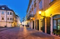 Bratislava old town street at night, Slovakia Royalty Free Stock Photo