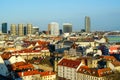 Bratislava panorama on a sunny day, the skyline of Bratislava as seen from Bratislava Castle Royalty Free Stock Photo
