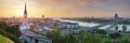 Bratislava panorama at sunrise Royalty Free Stock Photo