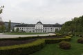 Bratislava, Slovakia - April, 2011: park with trees, walking pathes and lawns near Presidential Palace. Royalty Free Stock Photo