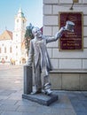 Statue of Schoner Naci real name Ignac Lamar by Juraj Melis