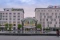 Bratislava, Slovakia Eurovea shopping center facade.