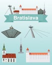 Bratislava, Slovakia. Famous landmarks