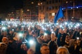 Protest gathering in Bratislava, Slovakia on February 21, 2019