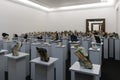 Sculptures and installations made out of countless books at the City Gallery of Bratislava, Slovakia