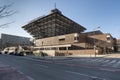 The Slovak Radio Building (Budova Slovenskeho rozhlasu) shaped like an upside down Royalty Free Stock Photo