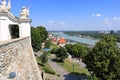 Top view on the beautiful old buildings in the old town of Bratislava city. Slovakia Royalty Free Stock Photo