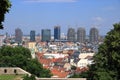 Top view on the beautiful old buildings in the old town of Bratislava city. Slovakia Royalty Free Stock Photo