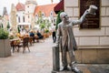 Schone Naci statue in Bratislava, Slovakia Royalty Free Stock Photo