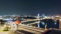 Bratislava, Slovakia - March 2023: Evening city view