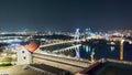 Bratislava, Slovakia - March 2023: Evening city view