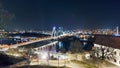 Bratislava, Slovakia - March 2023: Evening city view