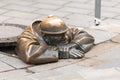 Monument to a plumber in Bratislava Royalty Free Stock Photo