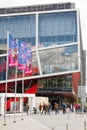 Bratislava, Slovakia - May 7th 2019 : Flags in front of Stadium - 3 days before Hockey World Championship