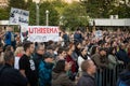 Anti-government protest in Bratislava, Slovakia on September 20, 2019 Royalty Free Stock Photo