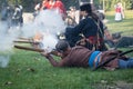 Re-enactment of battle for Pressburg at Bratislava, Slovakia on September 30, 2017 Royalty Free Stock Photo