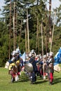 Re-enactment of battle for Pressburg at Bratislava, Slovakia on September 30, 2017 Royalty Free Stock Photo