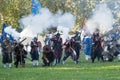 Re-enactment of battle for Pressburg at Bratislava, Slovakia on September 30, 2017 Royalty Free Stock Photo