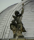 Bratislava, Slovakia, Slovak National Theatre, sculpture on the roof of the theater Royalty Free Stock Photo