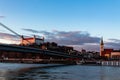 Bratislava, Slovakia: St. Martin Cathedral and the Castle at sunset