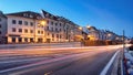 Bratislava street Staromestska - Old town, Slovakia at night