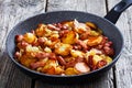 Bratkartoffeln, german potato with bacon and onion