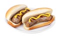 Bratwurst on Bun Royalty Free Stock Photo