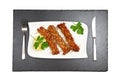 Bratwurst - fried sausage - top view Royalty Free Stock Photo