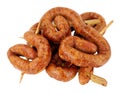 Bratwurst Sausage Swirls Royalty Free Stock Photo