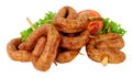 Bratwurst Sausage Swirls Royalty Free Stock Photo