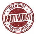 Bratwurst sign or stamp