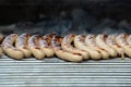 Sausages on a grill in Austria Royalty Free Stock Photo