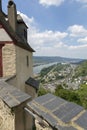 Fragment of the castle of Marksburg in Germany