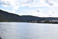 view across the Rhine from Braubach to Spay Royalty Free Stock Photo