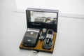 Braun sixtant S from 1968 vintage electric shaver on the pure bathroom