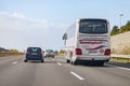 Coach from Benninghoff drives on german motorway A2