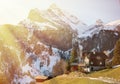 Braunwald, famous Swiss skiing resort Royalty Free Stock Photo