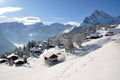 Braunwald, Swiss skiing resort Royalty Free Stock Photo