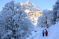 Braunwald in Switzerland Snow Christmas Mountains Royalty Free Stock Photo