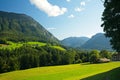 alpine landscape near Ruhpolding in Bavaria Royalty Free Stock Photo