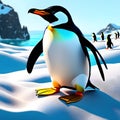 brautiful penguins, AI-generatet Royalty Free Stock Photo