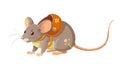 Brave Cartoon Mouse with a Tiny Backpack, vector design Generative AI Royalty Free Stock Photo