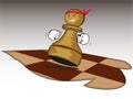 Brave chess figure Royalty Free Stock Photo