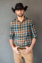 Brave cowboy. Royalty Free Stock Photo